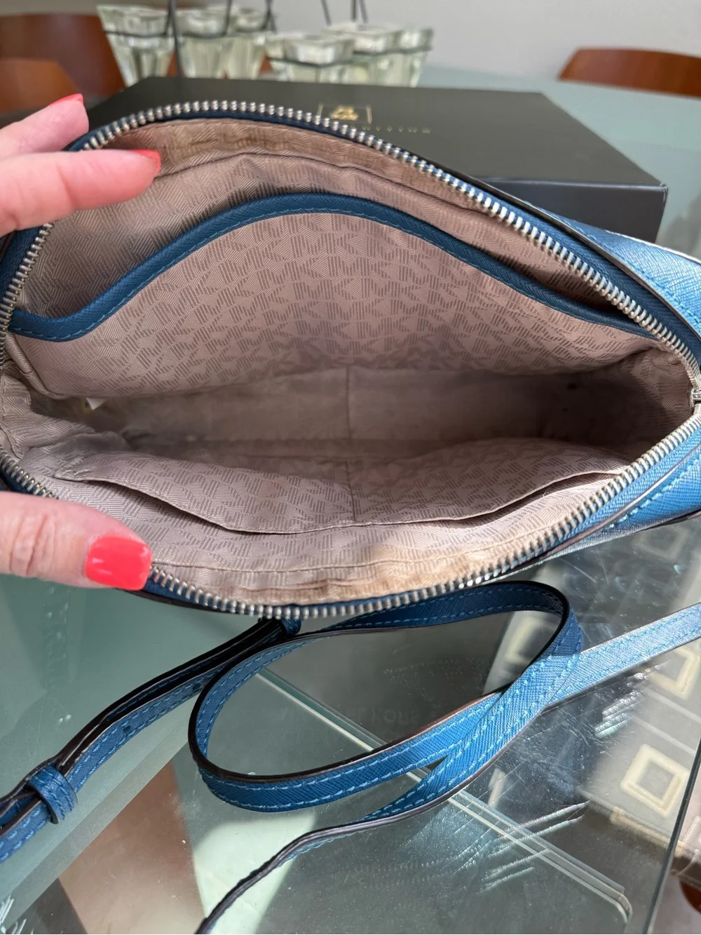 Michael Kors Teal-Blue Crossbody Bag